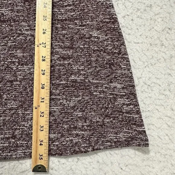 Ann Taylor LOFT Women's 4 Burgundy Short Sleeve Fringe Short Sleeve Sheath Dress - Picture 9 of 12